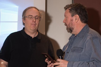 Douglas King receiving the 2017-2018 Joe Norton award